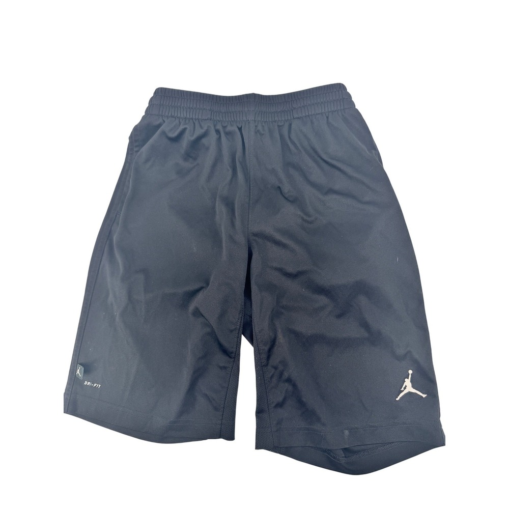 Jordan Dri Fit Shorts Youth Medium 10/12 Black Athletic Basketball Gym